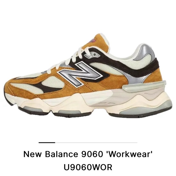 New Balance 9060 Sneakers in Tan and Black - Picture 1 of 1